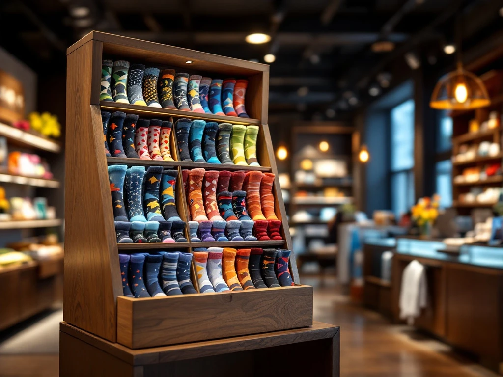 Waar plaats je bedrukte sokken displays in de winkel?